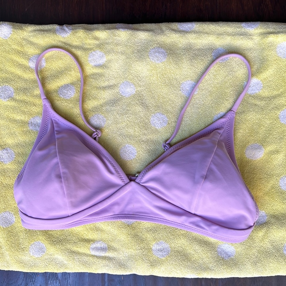 M Purple triangle bikini top